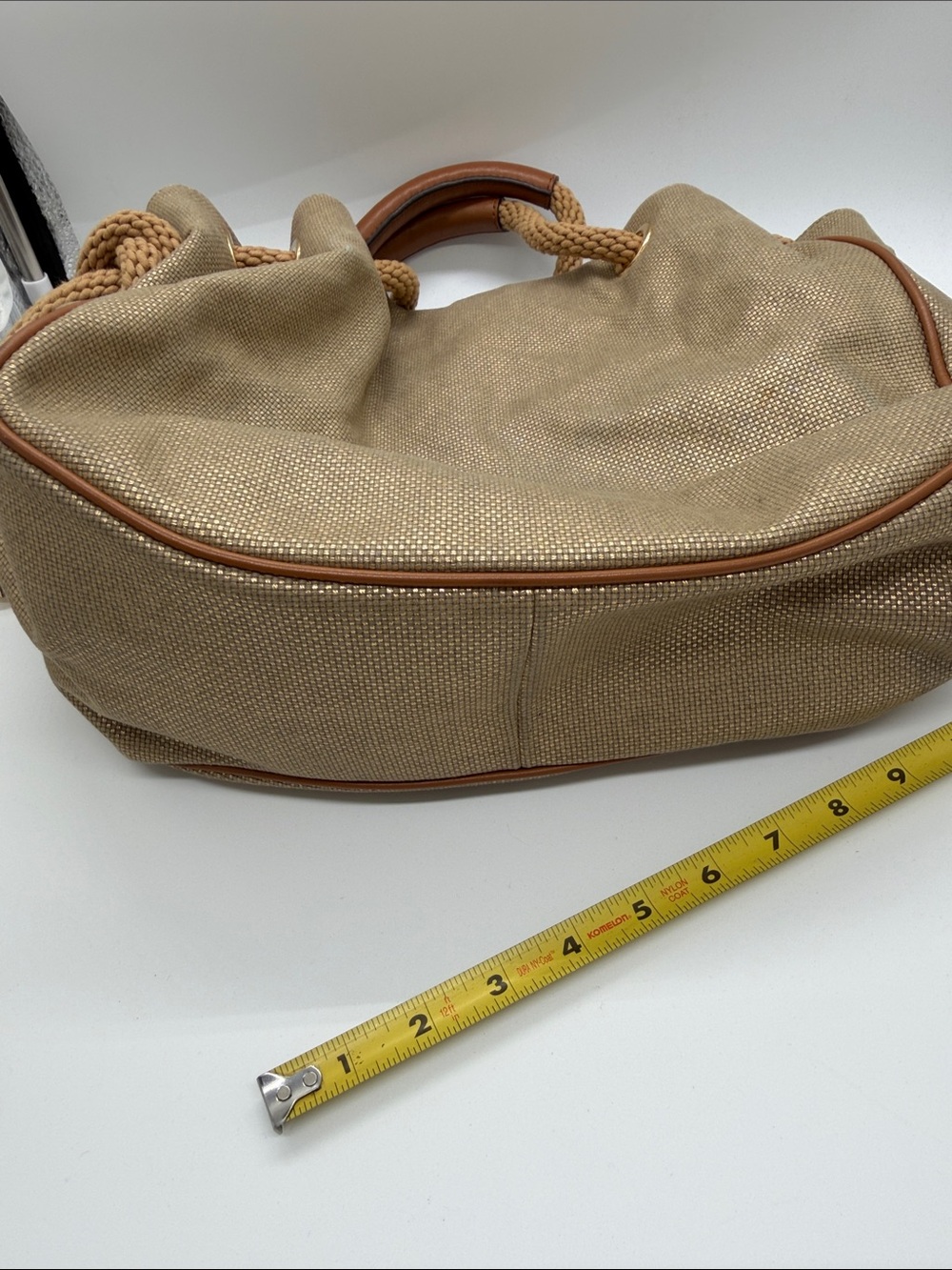 Michael Kors‎ Beige Canvas Rope-Handle Tote with Leather Trim NWT - Picture 7 of 9